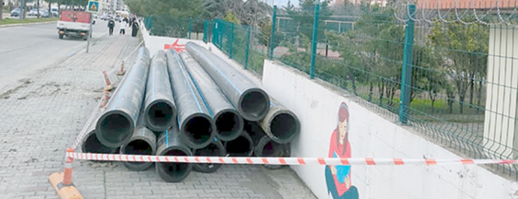 BÖLGEDE ANA SU HATTI YENİLENİYOR